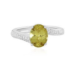 Goldener Apatit-Silberring