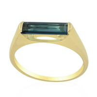 Brasilianischer Indigolith-Goldring