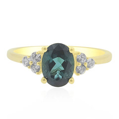 Brasilianischer Indigolith-Goldring