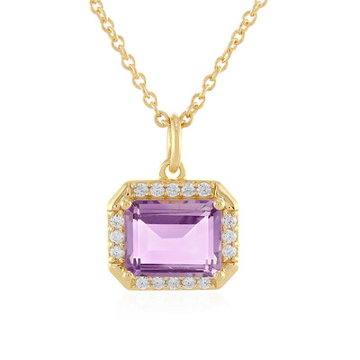 Lavendel-Amethyst-Silberhalskette