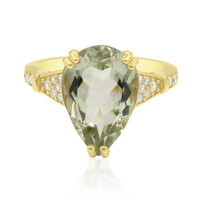 Grüner Amethyst-Silberring