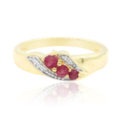 Roter Beryll-Goldring
