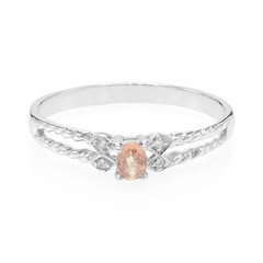 Padparadscha-Saphir-Silberring