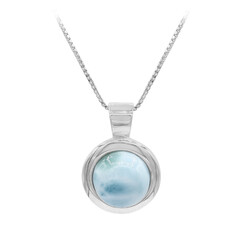 Larimar-Silberhalskette