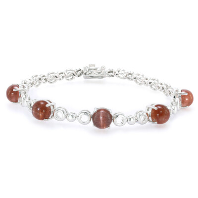 Skapolith-Katzenauge-Silberarmband