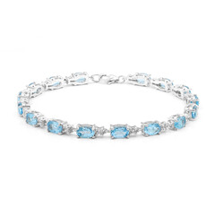 Schweizblauer Topas-Silberarmband