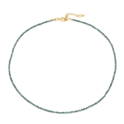 Blauer Diamant-Silberhalskette
