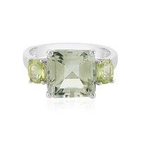Grüner Amethyst-Silberring