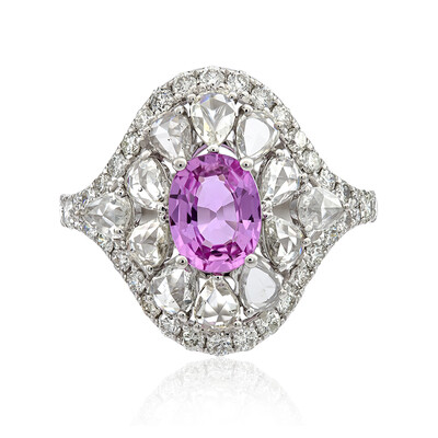 Pinkfarbener Saphir-Goldring (CIRARI)
