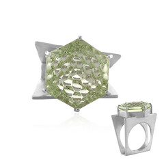 Grüner Amethyst-Silberring