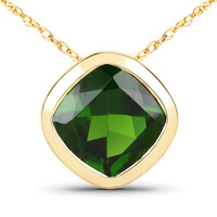 Russischer Diopsid-Goldhalskette