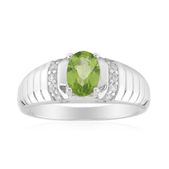 Burmesischer Peridot-Silberring