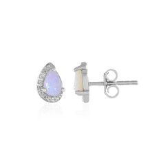 Australischer Opal-Silberohrringe
