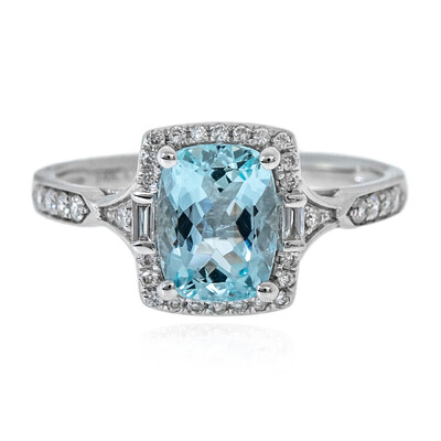 AAA-Brasilianischer Aquamarin-Goldring (AMAYANI)