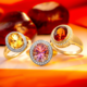 Hessonit-Granat-Goldring