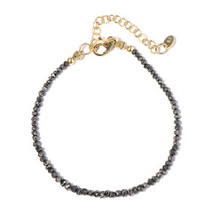 Schwarzer Diamant-Silberarmband