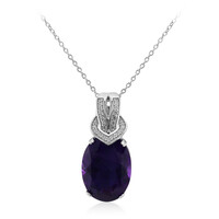 Marokkanischer Amethyst-Silberhalskette