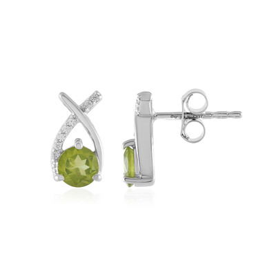 Peridot-Silberohrringe