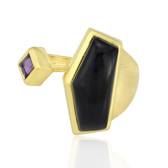 Schwarzer Onyx-Silberring