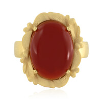 Roter Onyx-Silberring
