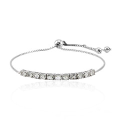 Grüner Amethyst-Silberarmband