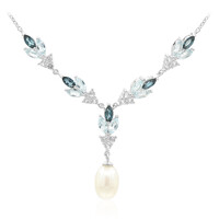 Süßwasserzuchtperlen-Silbercollier
