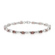 Roter Zirkon-Silberarmband