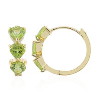 Burmesischer Peridot-Silberohrringe