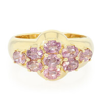 Nicht erhitzter Padparadscha-Saphir-Goldring (AMAYANI)