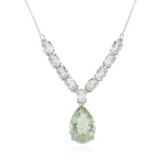 Grüner Amethyst-Silbercollier