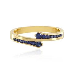 Blauer Saphir-Silberring