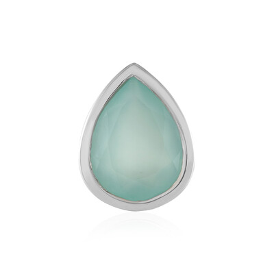 Aqua-Chalzedon-Silberanhänger (MONOSONO COLLECTION)