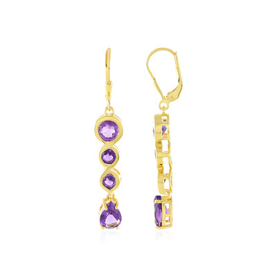 Sibirischer Amethyst-Silberohrringe