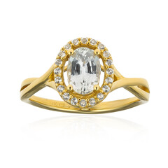 Weißer Saphir-Goldring (CIRARI)