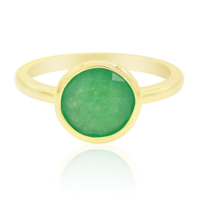 Grüne Jade-Silberring