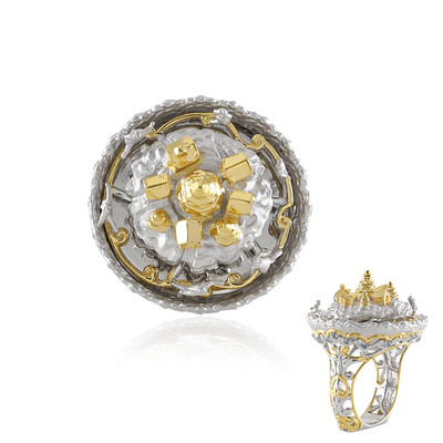 Schweizblauer Topas-Silberring (Gems en Vogue)