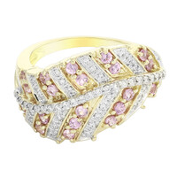 Pinkfarbener Saphir-Goldring