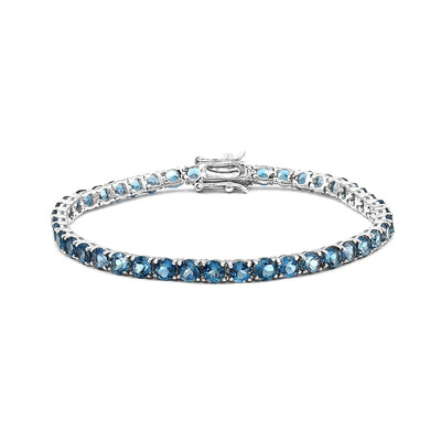 Londonblauer Topas-Silberarmband