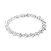 Weißer Topas-Silberarmband