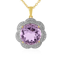 Lavendel-Amethyst-Silberhalskette