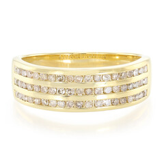 Champagner-Diamant-Silberring
