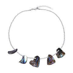 Abalone-Muschel-Silberhalskette