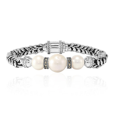 Süßwasserzuchtperlen-Silberarmband (Nan Collection)