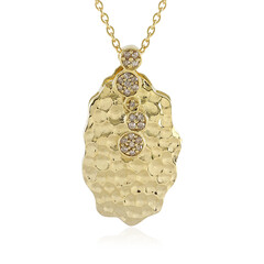 I2 Champagner-Diamant-Silberhalskette