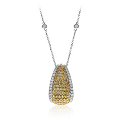 Gelber SI1 Diamant-Goldhalskette (CIRARI)