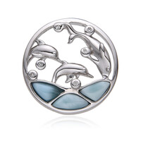 Larimar-Silberanhänger