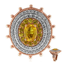 Gelber Saphir-Silberring (Dallas Prince Designs)