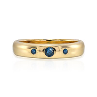Himmelblauer I2 Brillant-Silberring