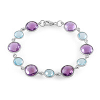 Edelstein-Silberarmband