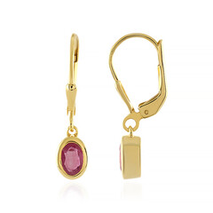Pinkfarbener Madagaskar-Saphir-Silberohrringe